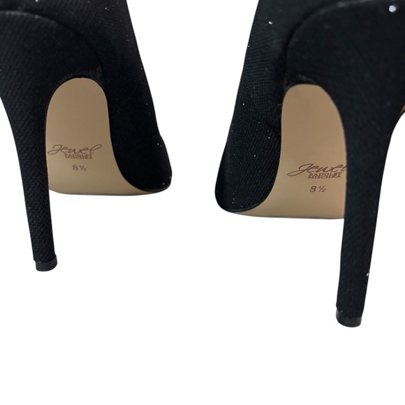 JEWEL BADGLEY MISHKA - BLACK WITH SHIMMER -  SOCK STYLE  BOOTIES - SIZE 8.5 - S2 - Picture 4 of 8